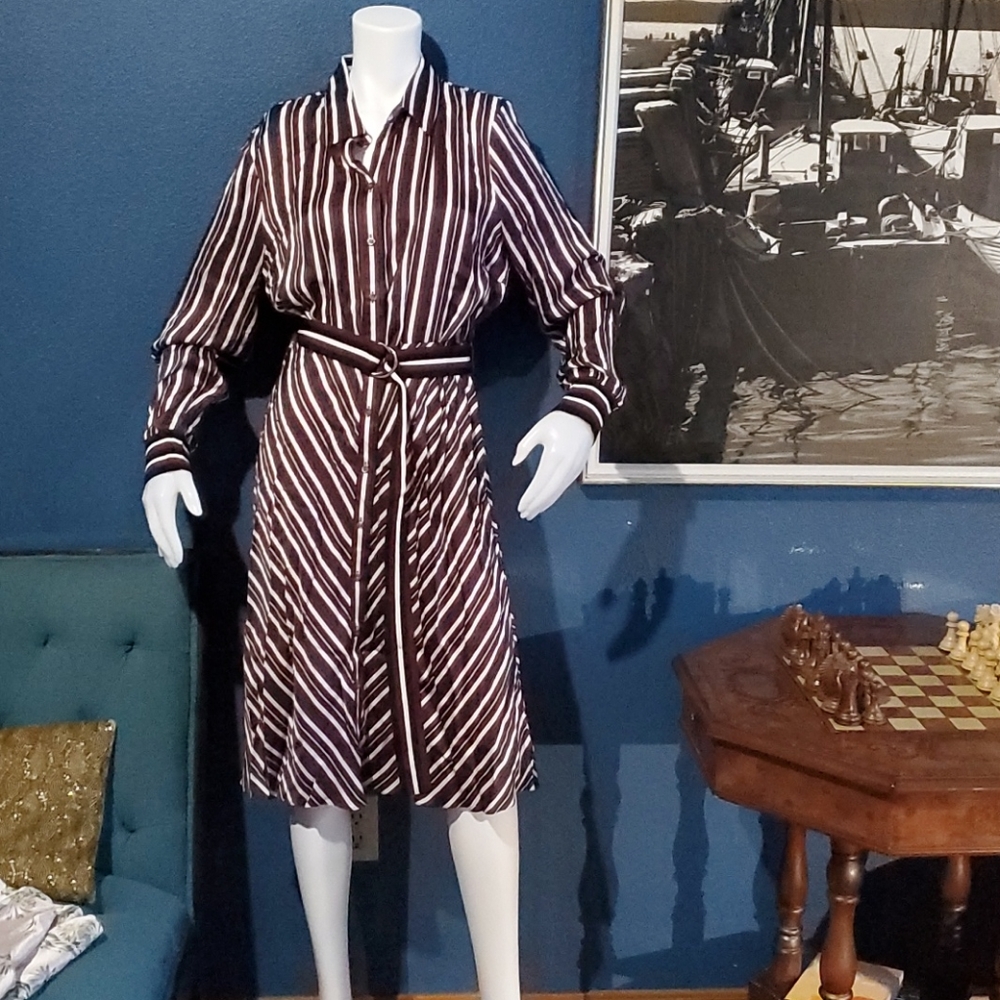 Etcetera stripe shirt dress